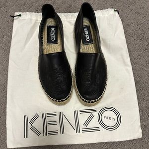 Kenzo imprinted tiger leather espadrilles